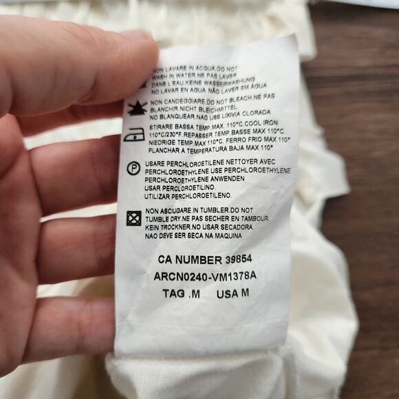 Red Valentino Modal Ruffled Top Cream M Designer - Picture 8 of 9